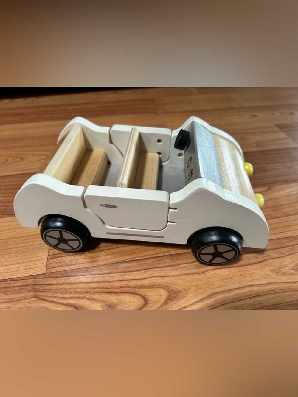 Pottery Barn Wooden White Toy Car
